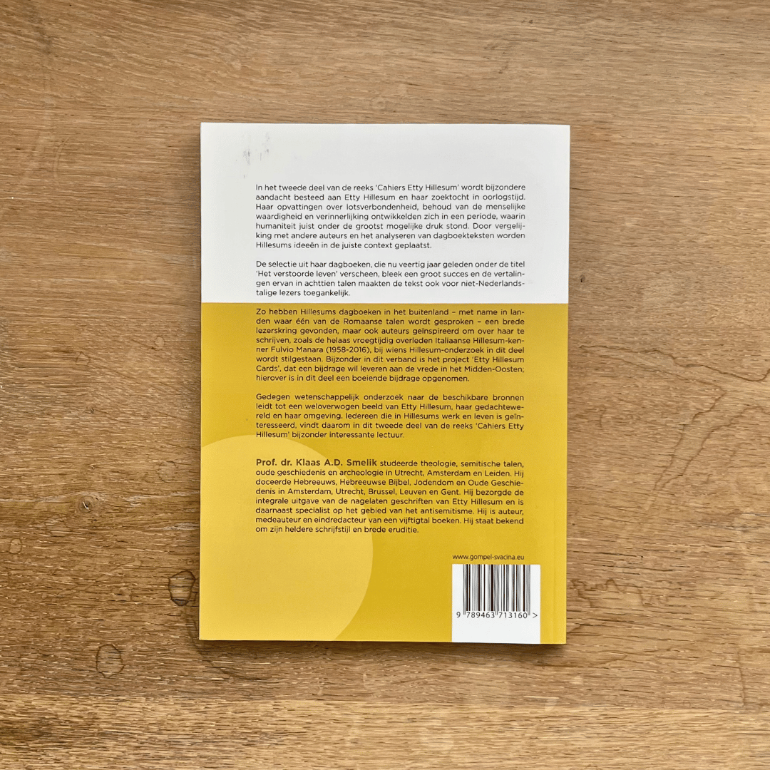 Etty Hillesum en haar zoektocht in oorlogstijd - achterkant